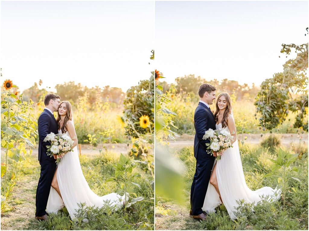 Bride & Groom at Flora Farms